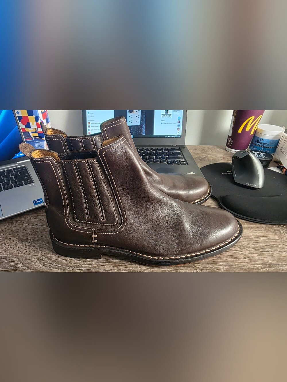 Cole Haan Nike AIR Men's Dark Brown Leather Chukka Boots